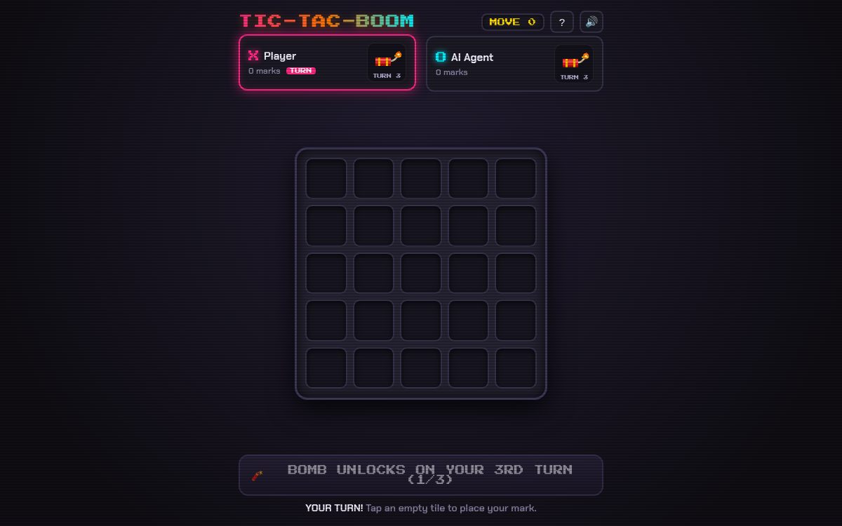 Tic-Tac-Boom, as it looks